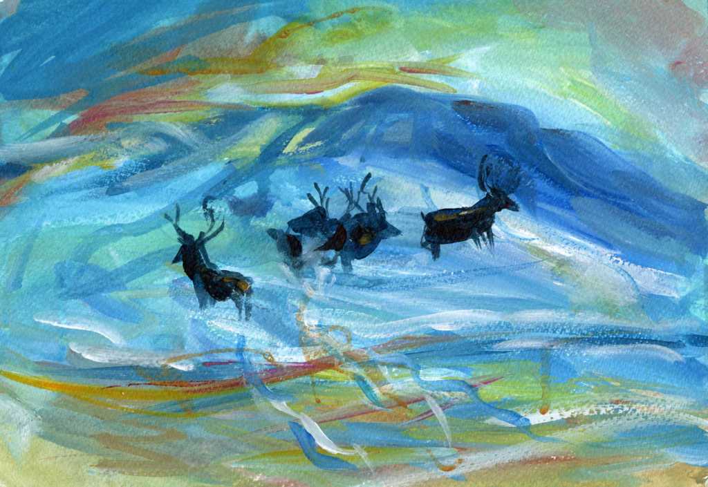 stags & snow